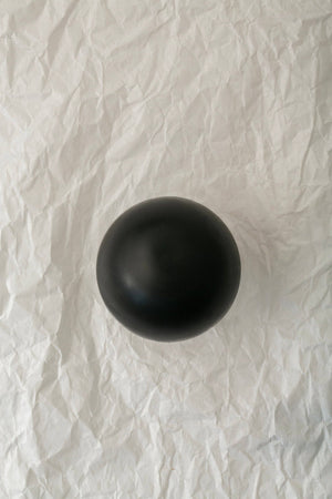 Gardeners Activated Charcoal Sphere Soap - Regenerative Tall: Gardeners Charcoal Tallow Sphere Soap - The Unoriginal Bathroom Co.