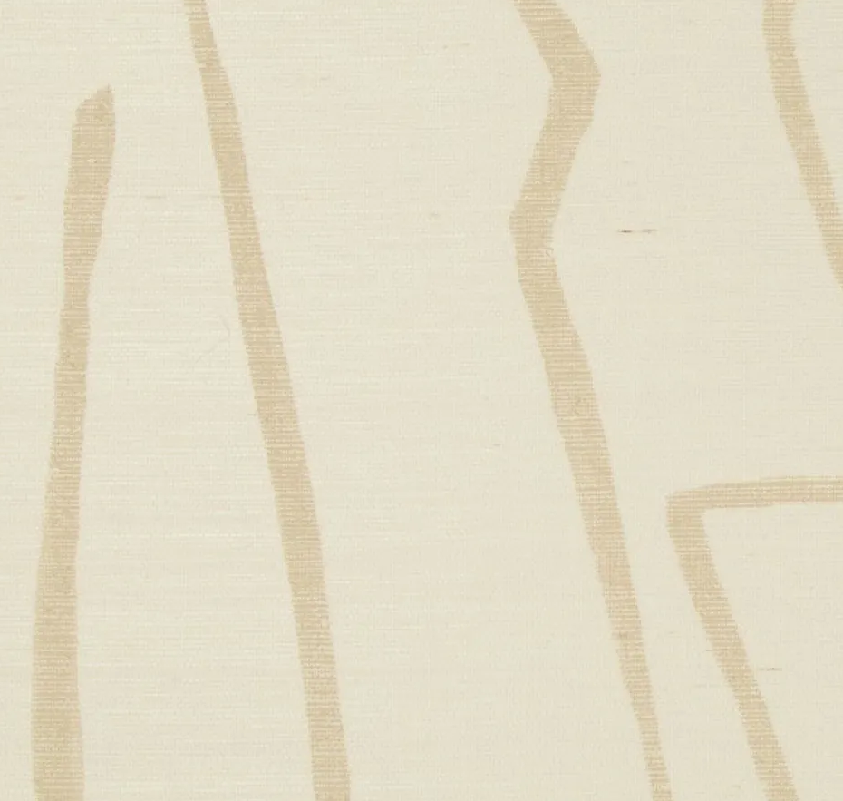 Beige and gold jute wallpaper