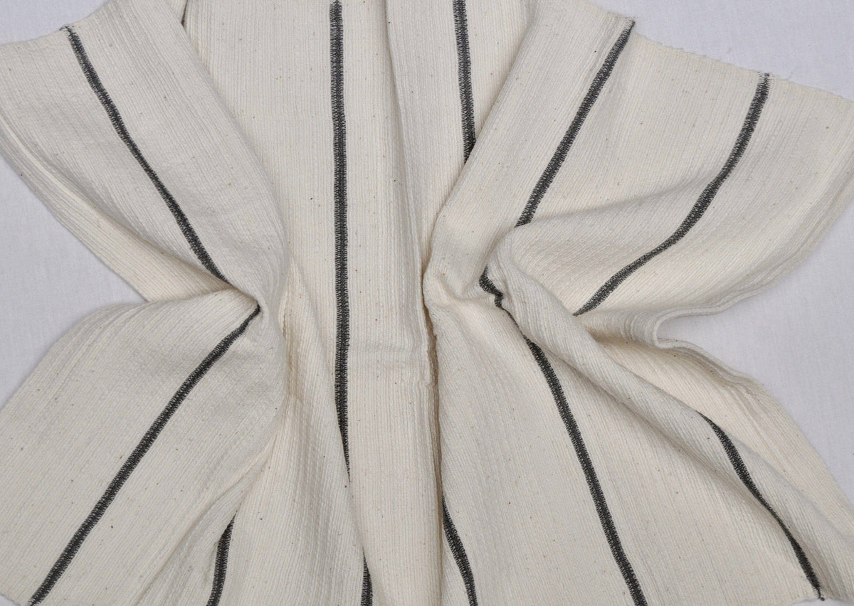 Wari handwoven Ethiopian cotton waffle hand towel: Black - The Unoriginal Bathroom Co.