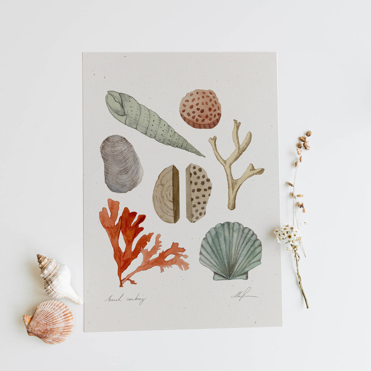 "Beach Combing" Art Print - The Unoriginal Bathroom Co.