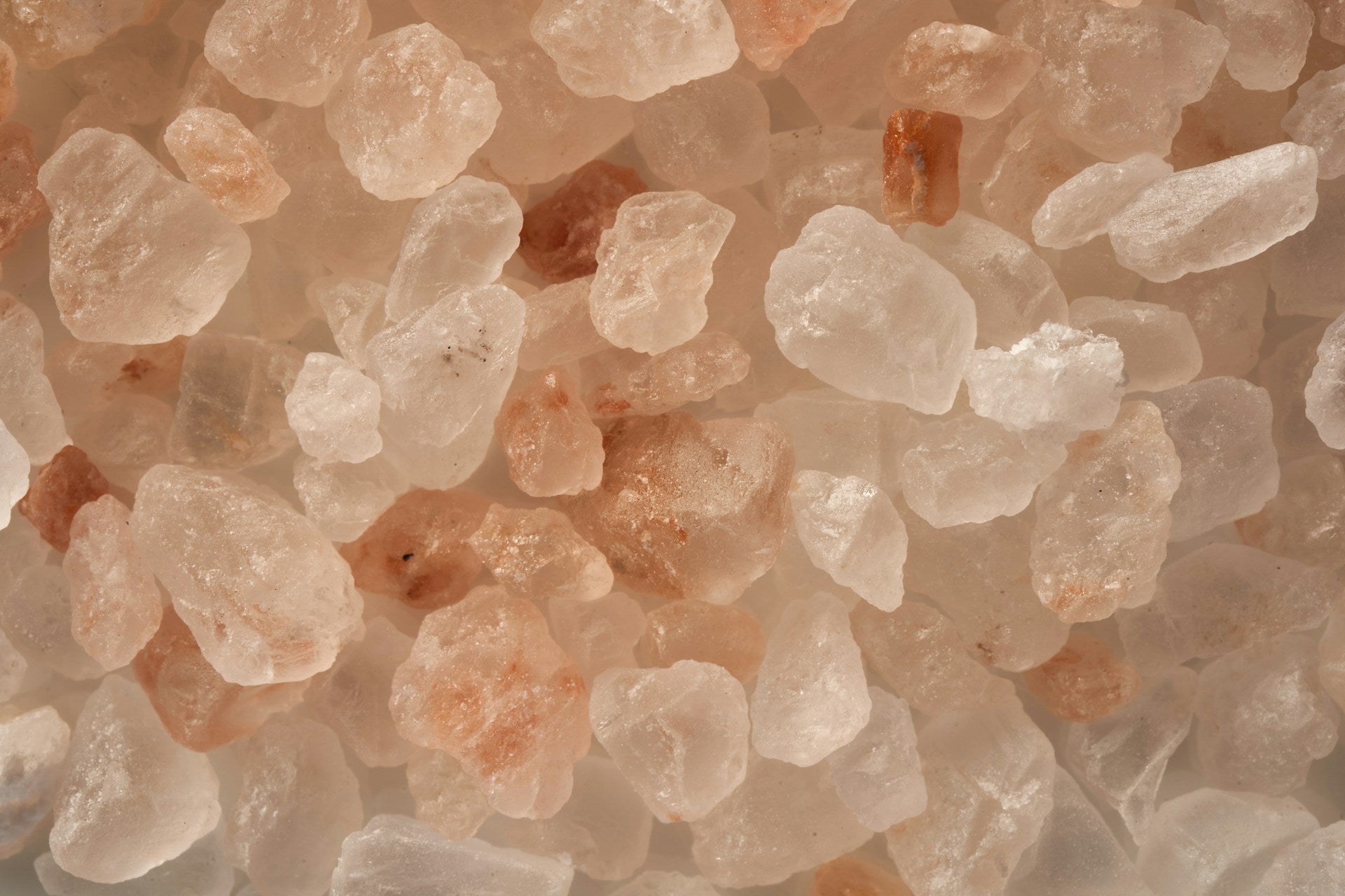 A pile of pink salt crystals.