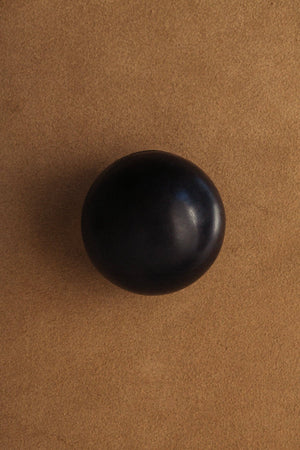 Gardeners Activated Charcoal Sphere Soap - Regenerative Tall: Gardeners Charcoal Tallow Sphere Soap - The Unoriginal Bathroom Co.