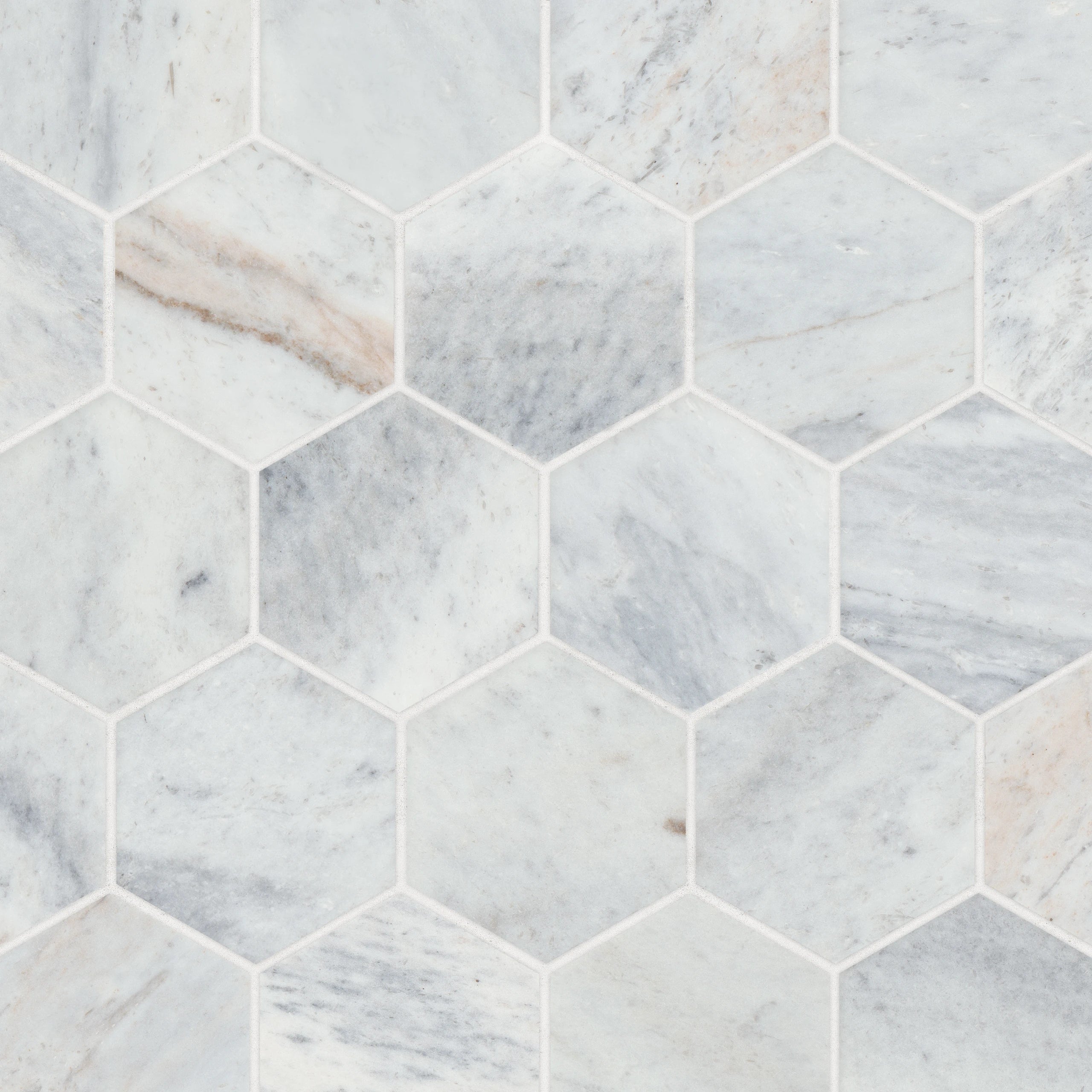 A closeup of grey marble tiles.