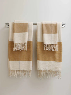 Karo Hand Towel - Sand - The Unoriginal Bathroom Co.