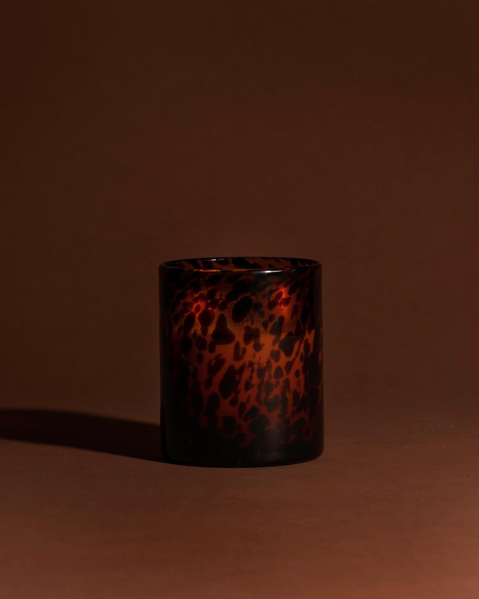 Leopard Glass Candle - The Unoriginal Bathroom Co.