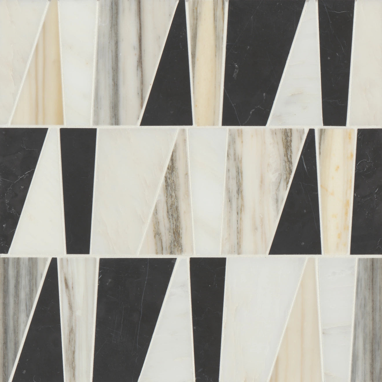 honed marble black, beige and grey tile