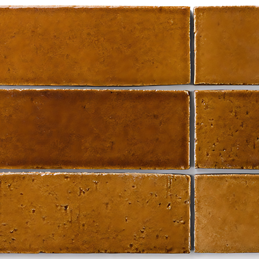 A piece of brown horizontal tile.