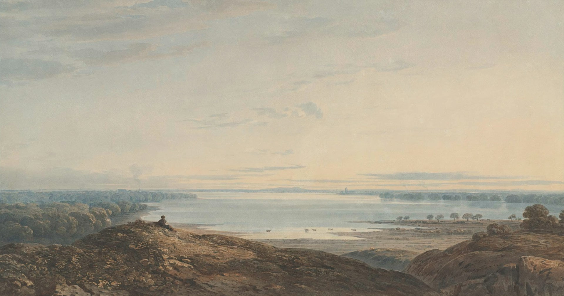 A painting of a landscape.