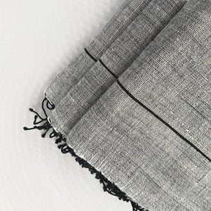 Myrsky Towel, Grey/Black  - Hand Woven by Sera Helsinki: Hand Towel  19" x 30" - The Unoriginal Bathroom Co.