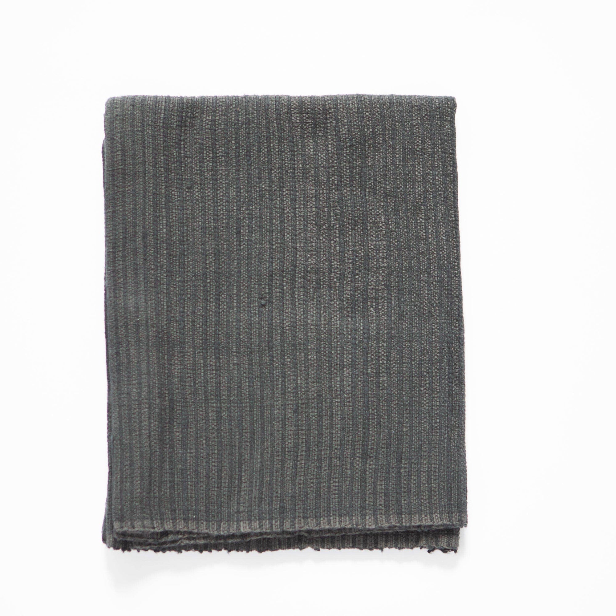 Zarima hand woven Ethiopian cotton waffle bath towel: Black - The Unoriginal Bathroom Co.