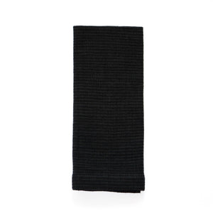 Zarima handwoven Ethiopian cotton waffle hand towel: Black - The Unoriginal Bathroom Co.